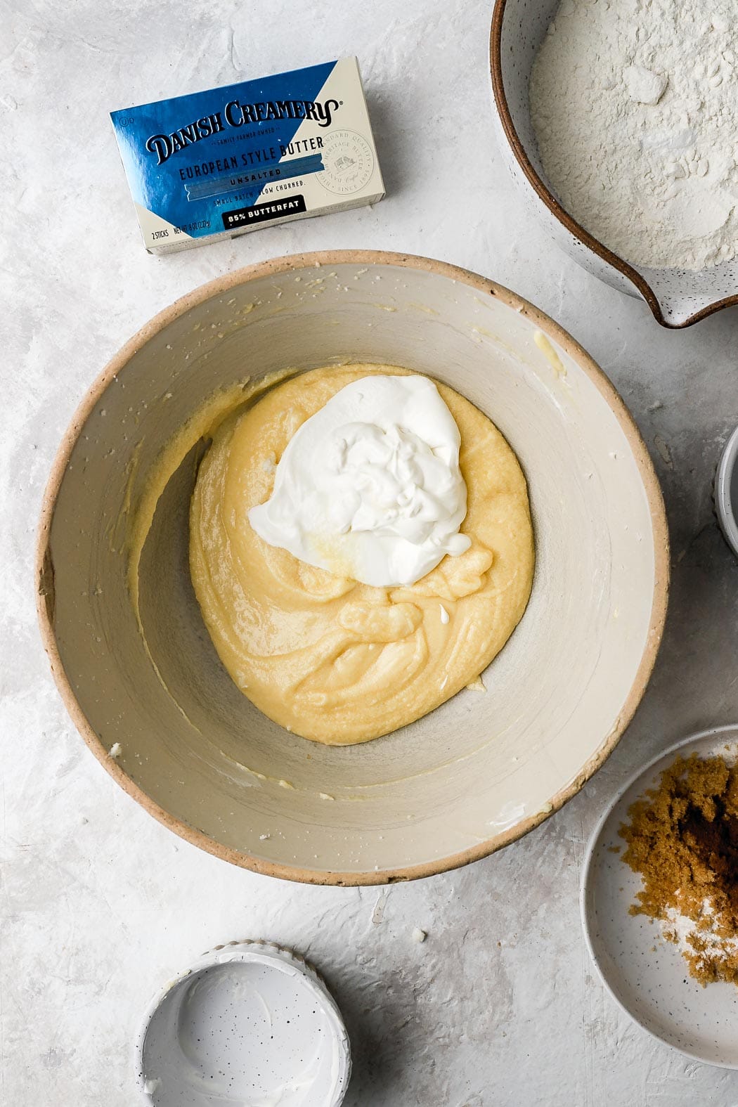 add the greek yogurt/sour cream and mix until it's smooth