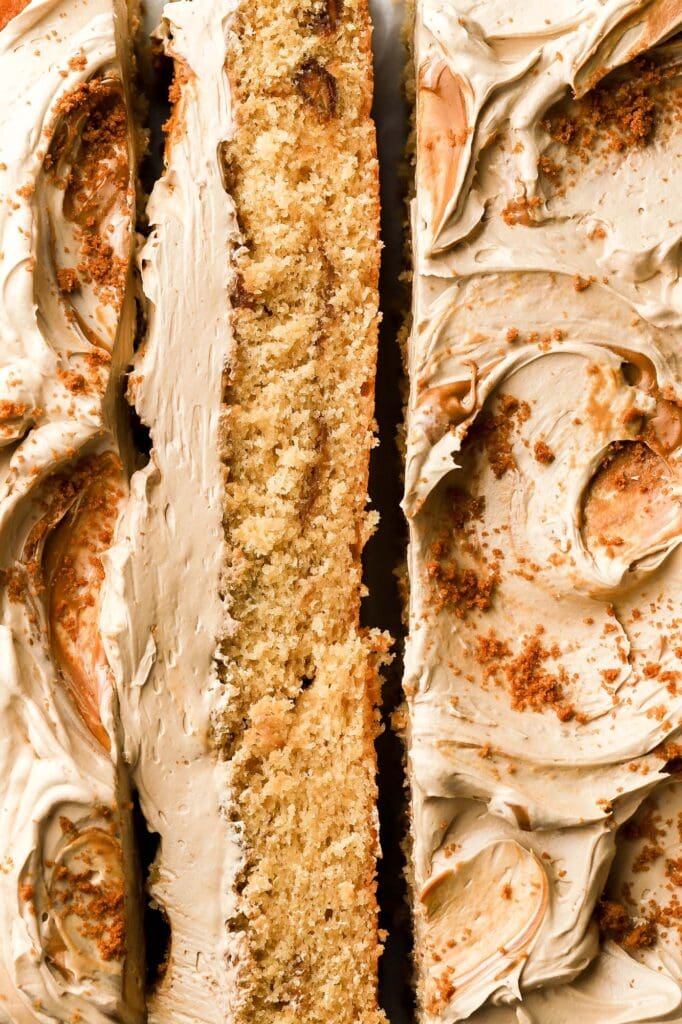 slices of cookie butter cake