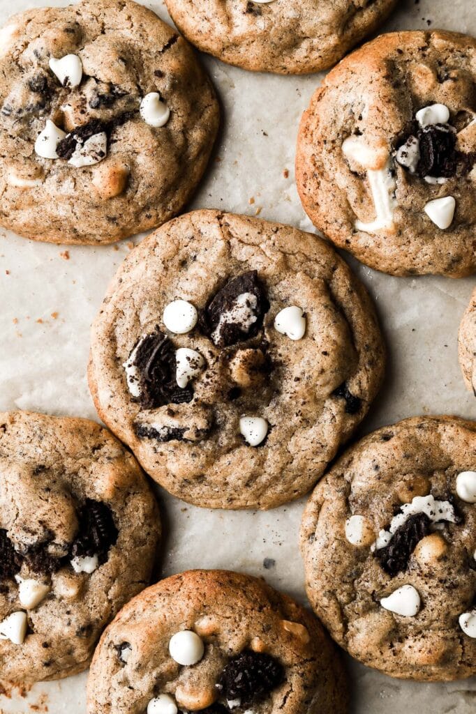 baked cookies and cream cookies