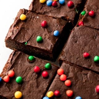 sliced cosmic brownies with sprinkles on top