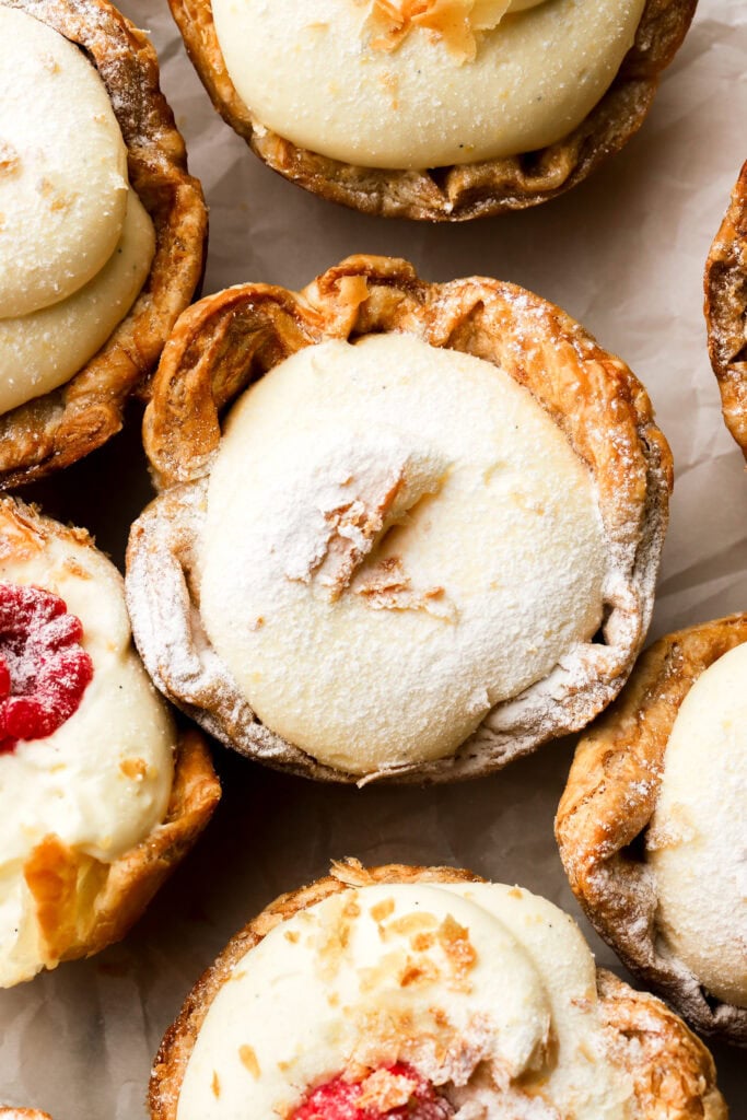puff pastry cream tartlet
