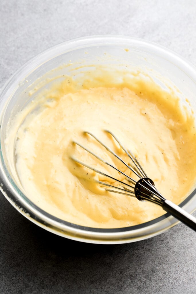 custard whisked until smooth
