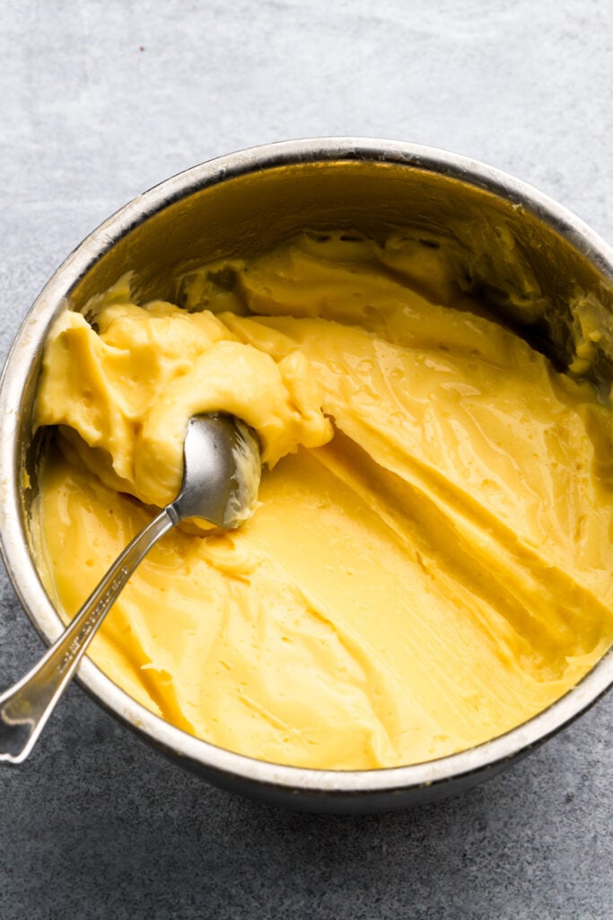pastry cream after it's cooled