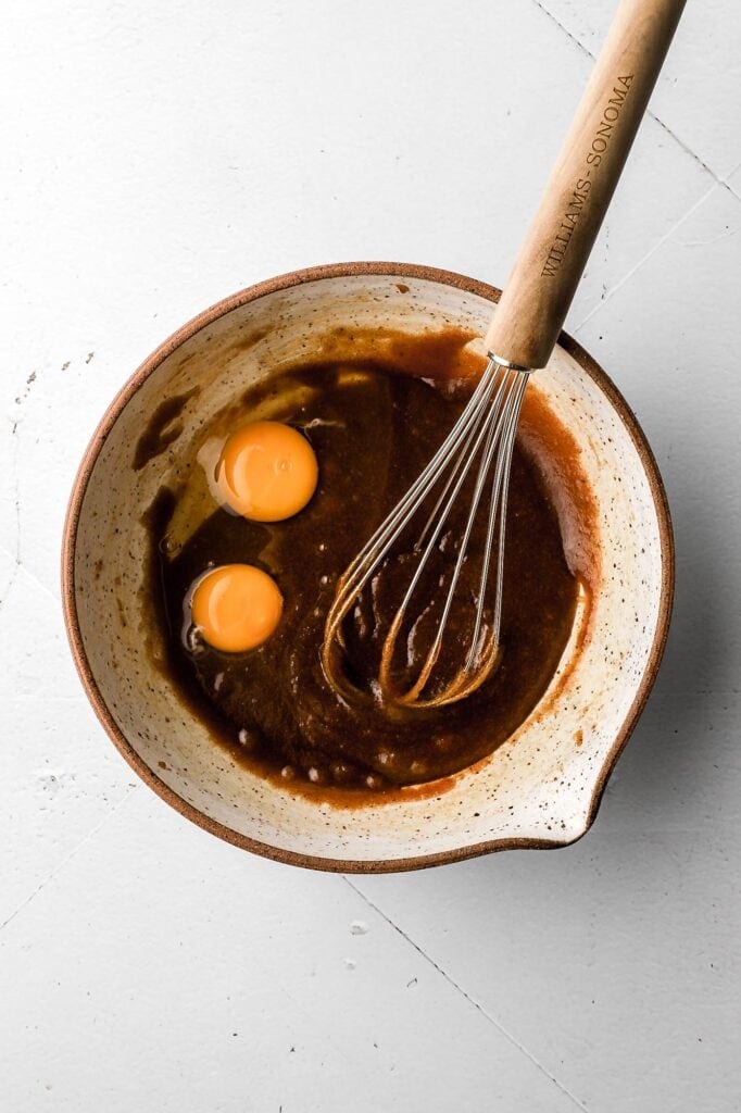 add the eggs