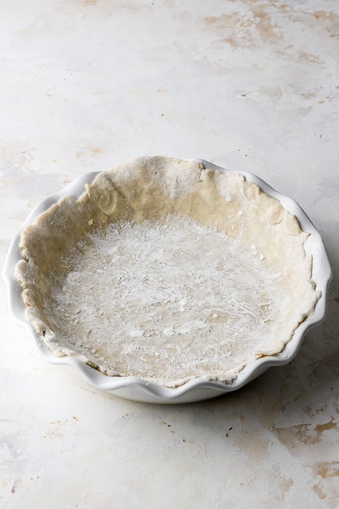 pie crust in pie dish