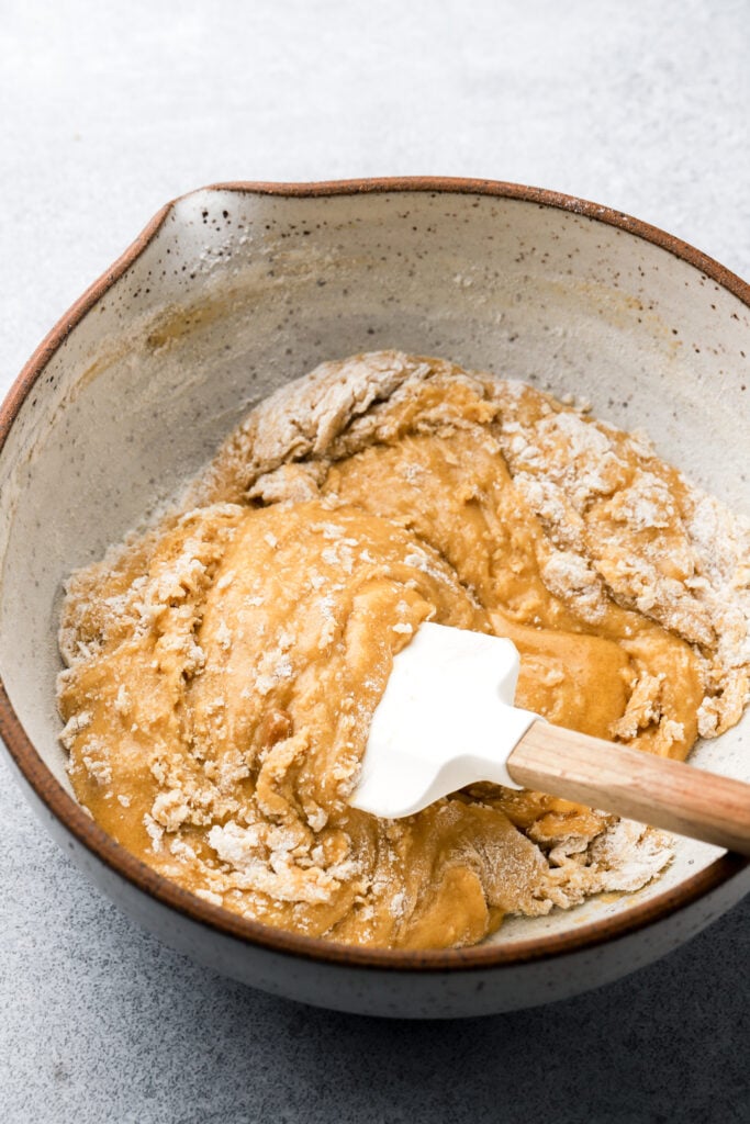 flour added to the cookie dough