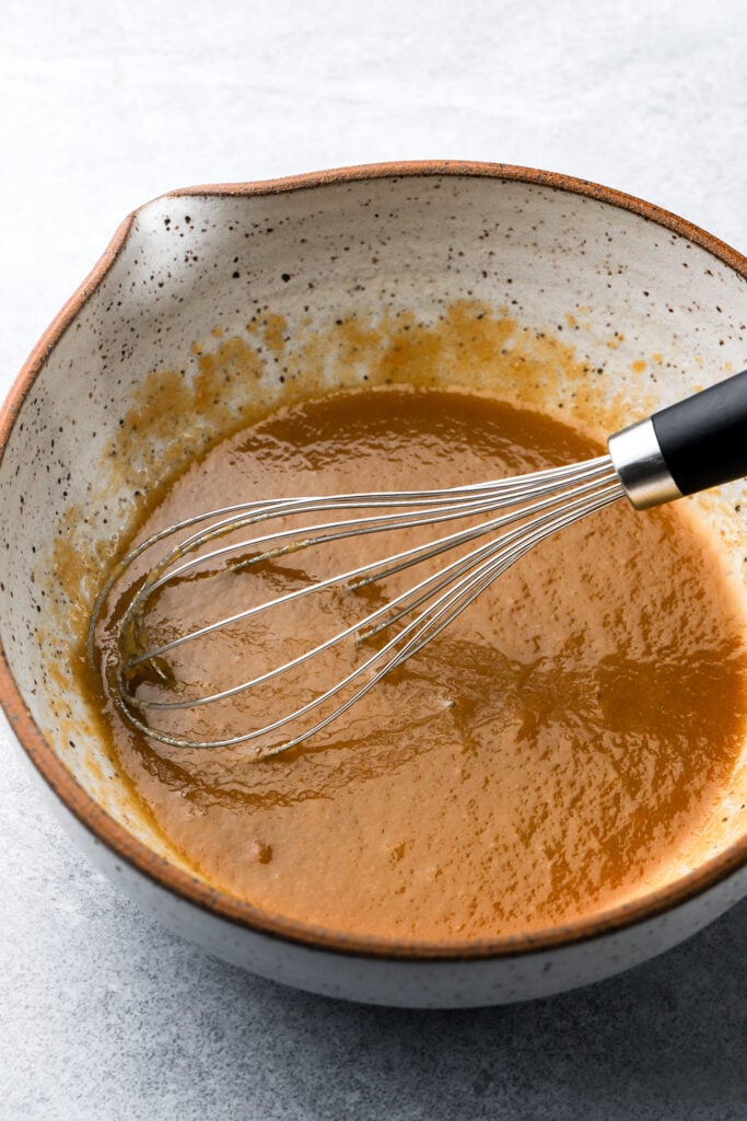 Butter mixed with the sugar