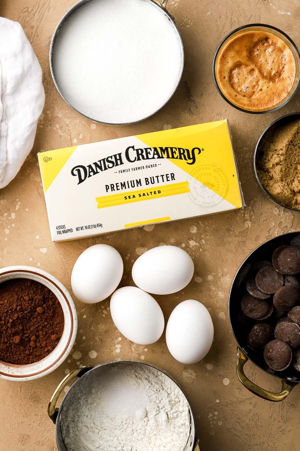 ingredients for brownies