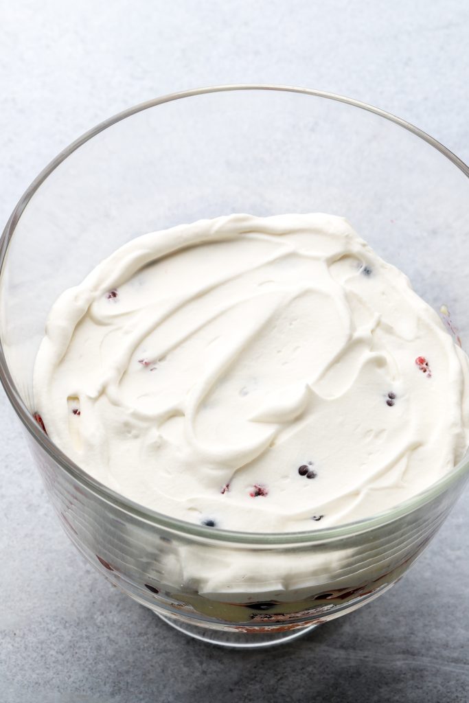 chantilly cream layer in trifle