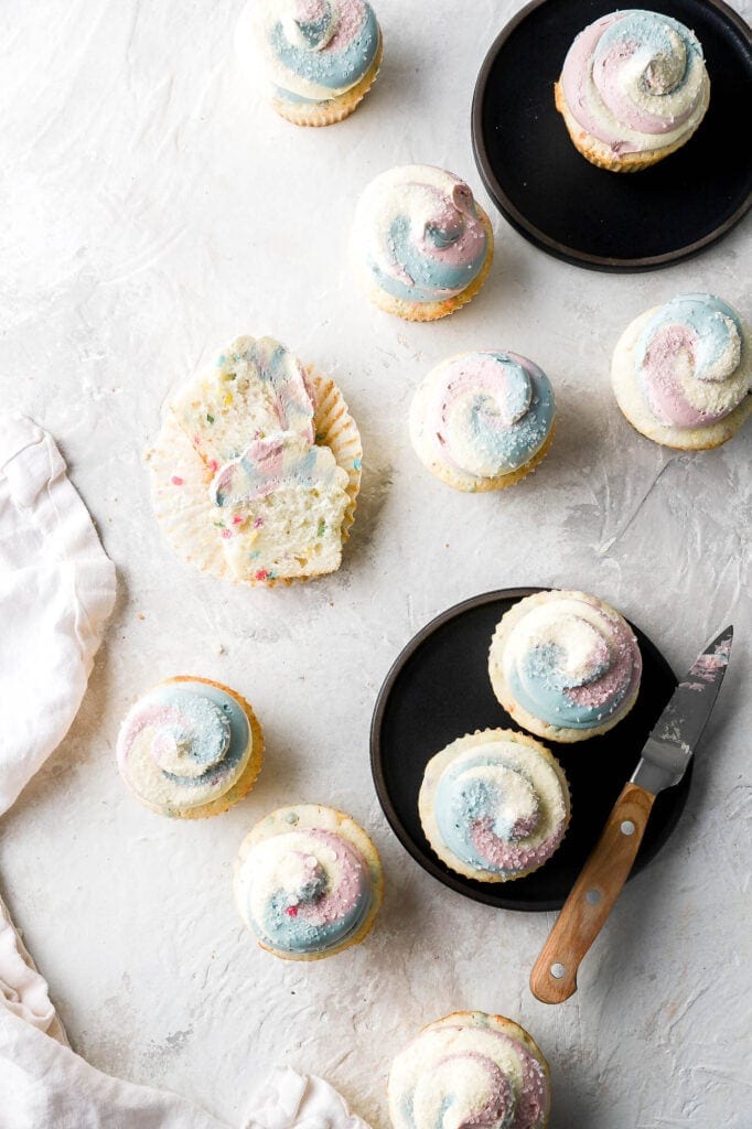 funfetti cupcakes with unicorn sprinkles