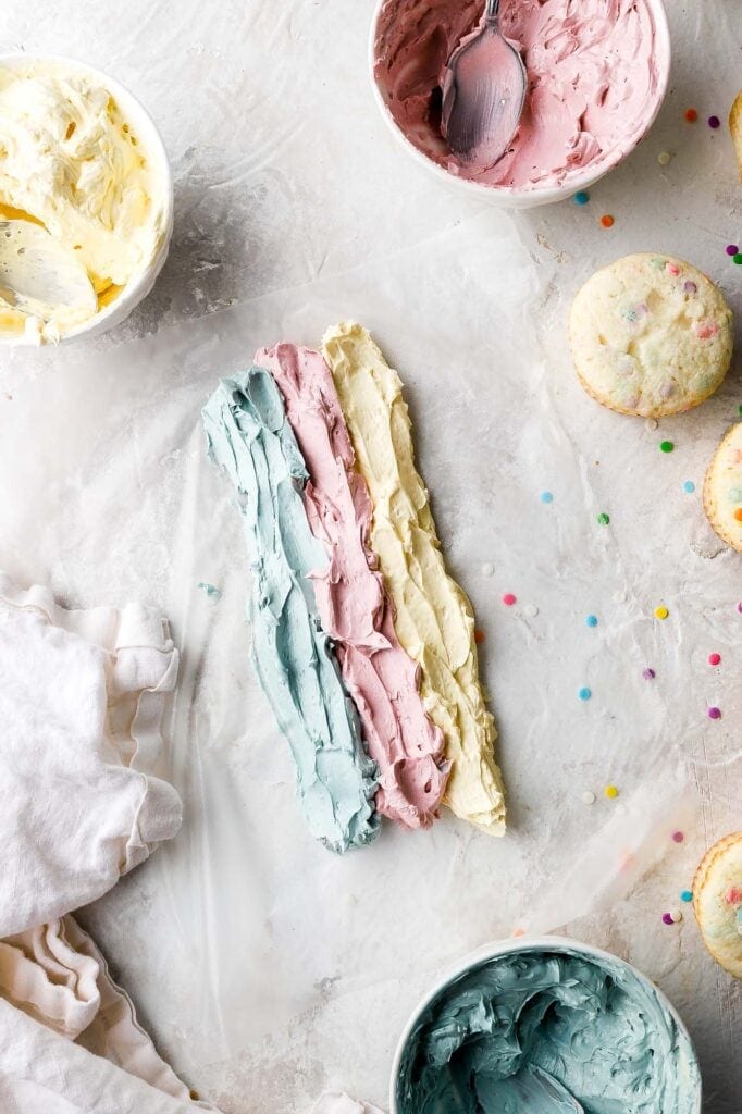 swirled frosting