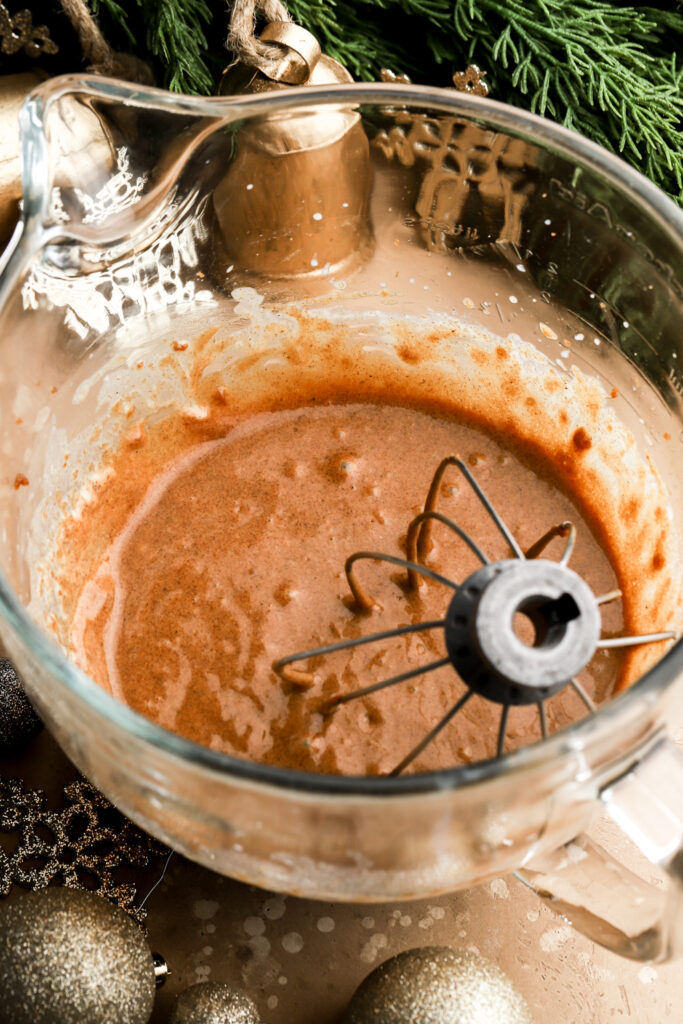 sour cream and milk mixed into the batter