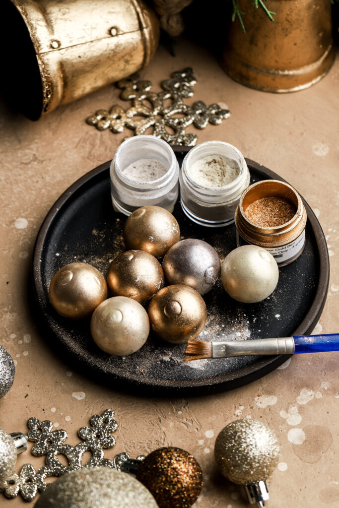truffles covered with luster dust