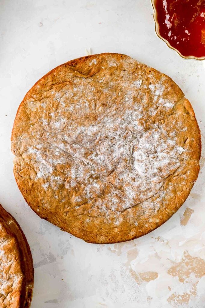 baked honey cake layer