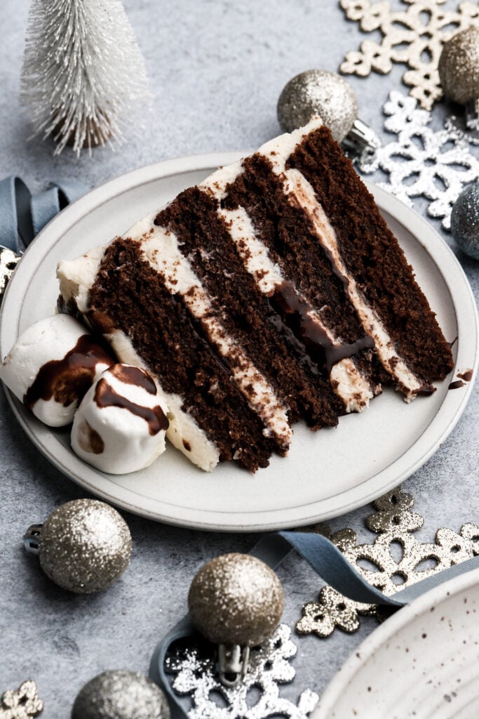 slice of hot chocolate cake 
