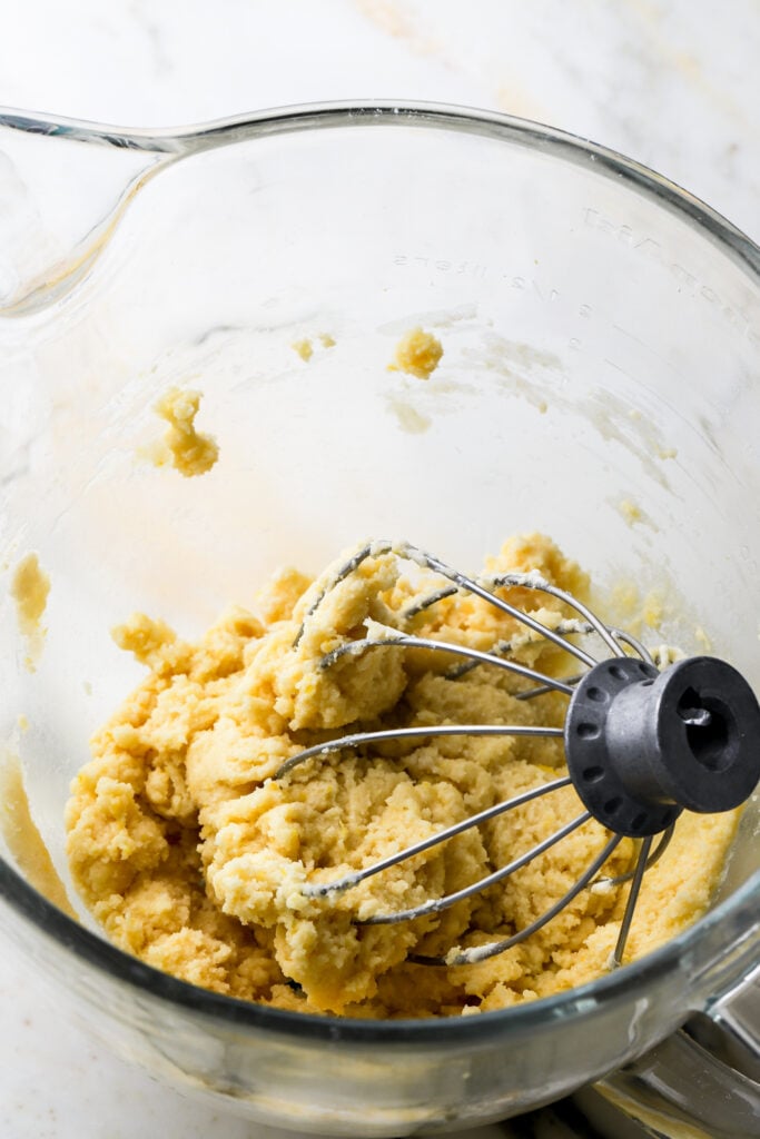 egg added to batter