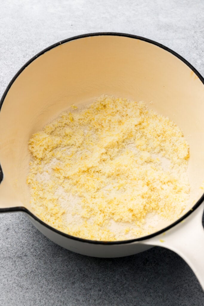 sugar rubbed with lemon zest