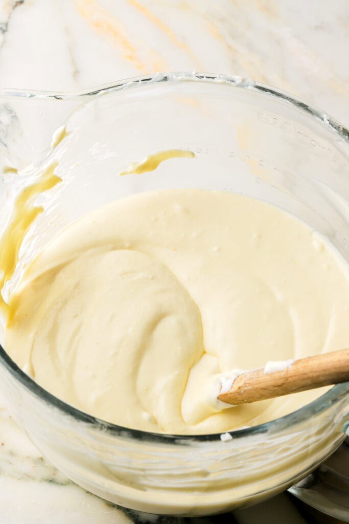 finished cheesecake batter