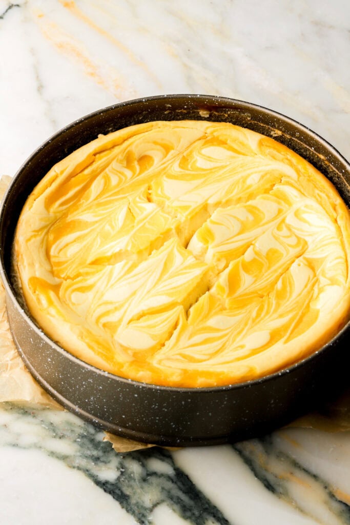cheesecake finished baking