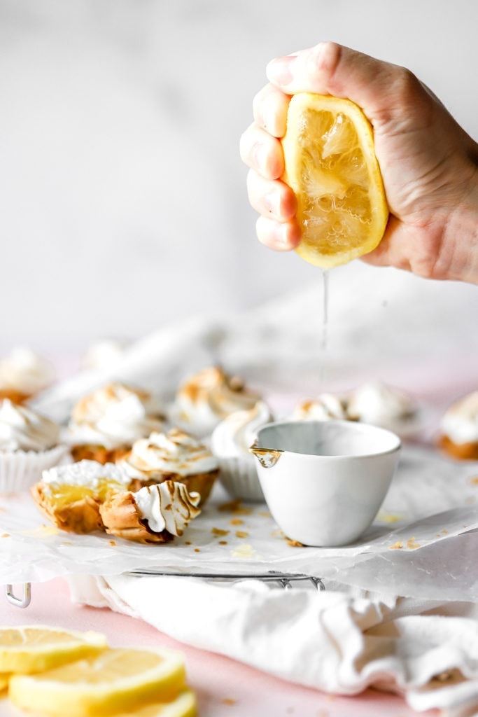 squeezing lemon juice