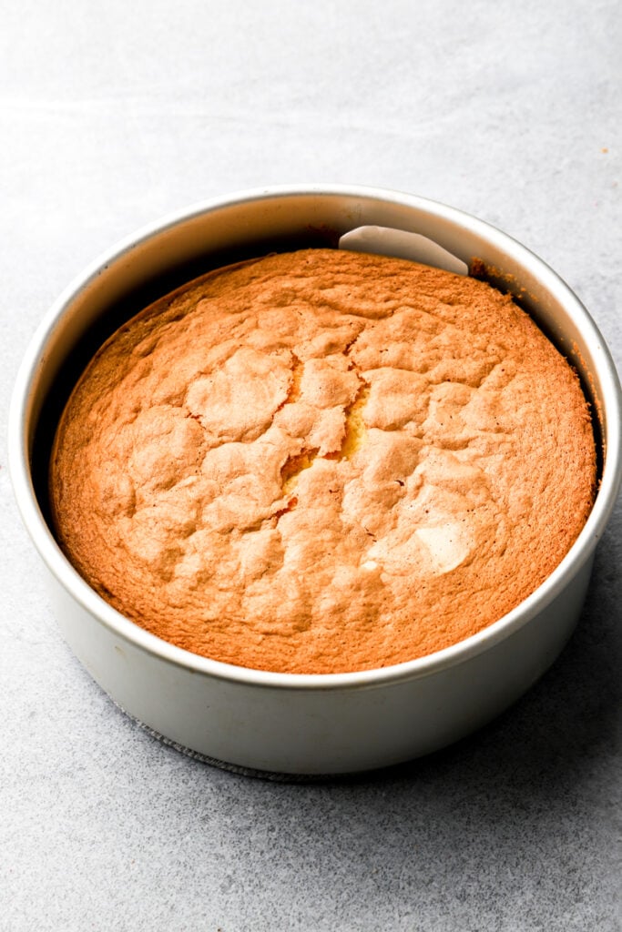 cake shrivels a little when cooled