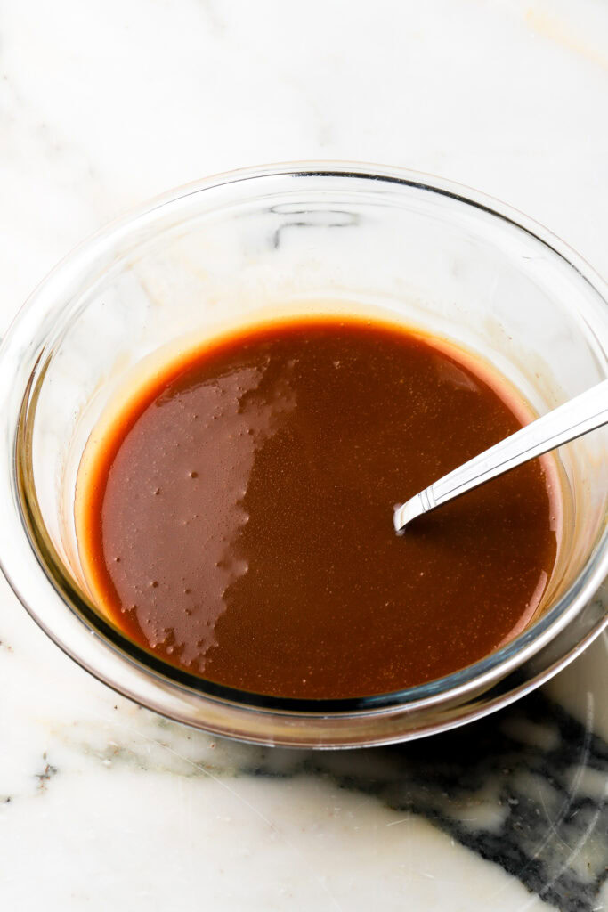 finished caramel sauce