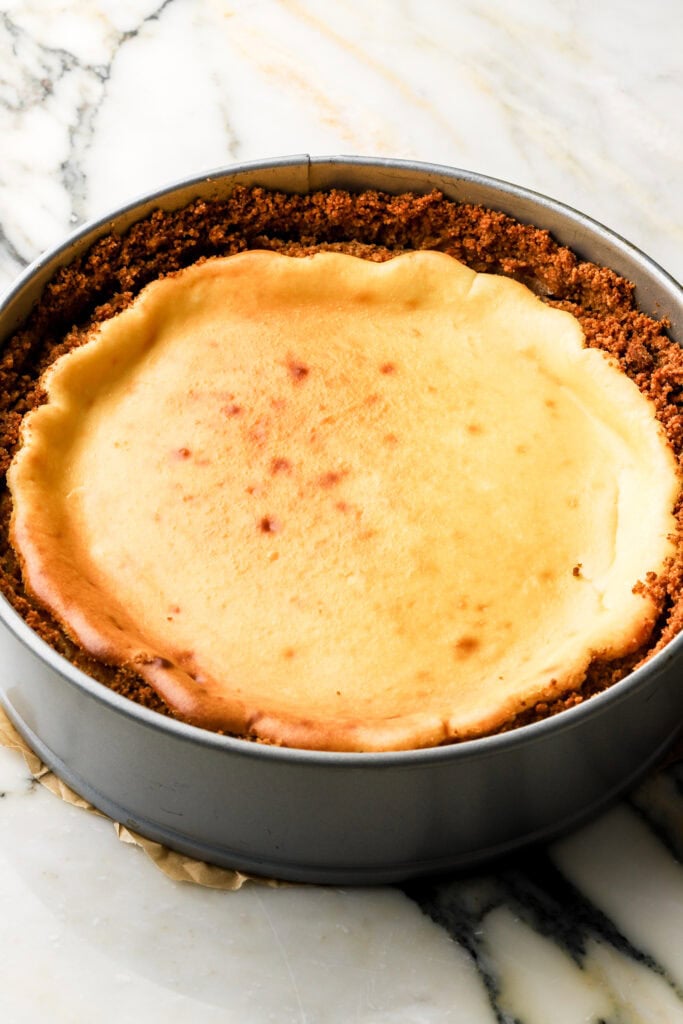 cheesecake finished baking
