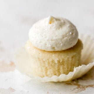 close up of a mini cupcake