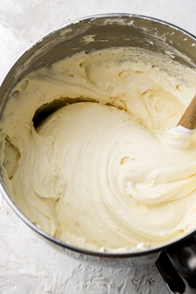 finished cake batter
