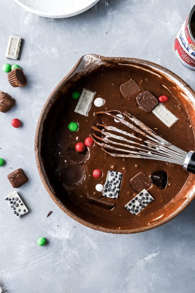 fold in chocolate bars