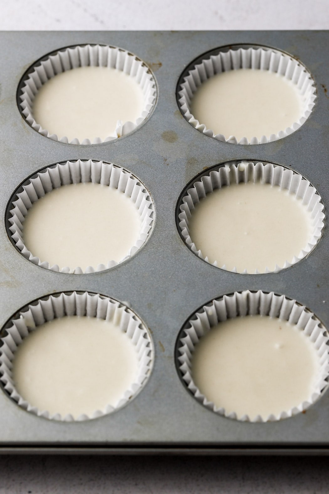 fill cupcake tins 3/4 full