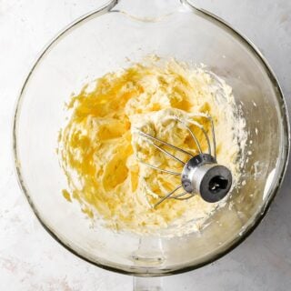 french buttercream in mixer bowl
