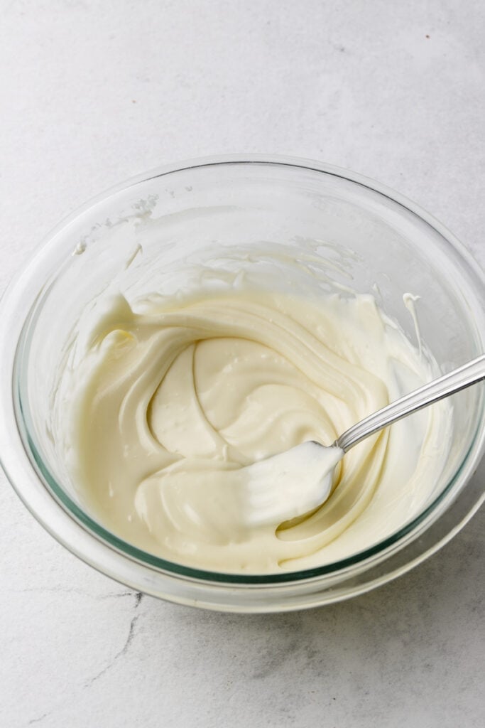 melted white chocolate