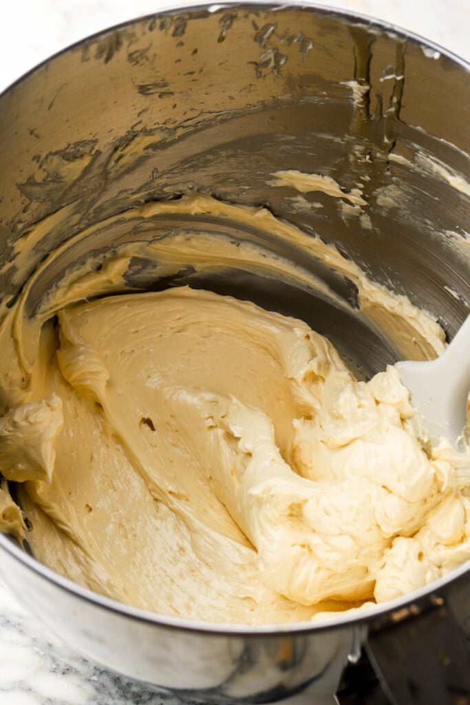 finished orange buttercream