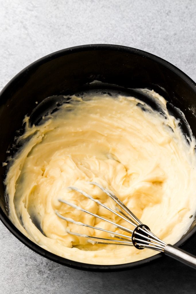 pastry cream chilled and gently whisked