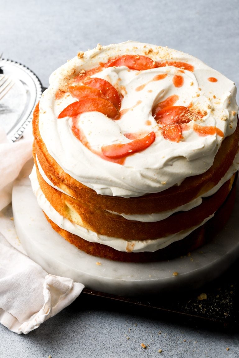 peaches and cream cake