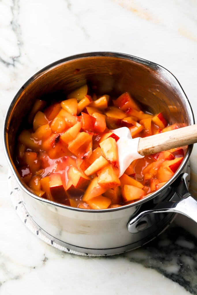 peaches finished cooking