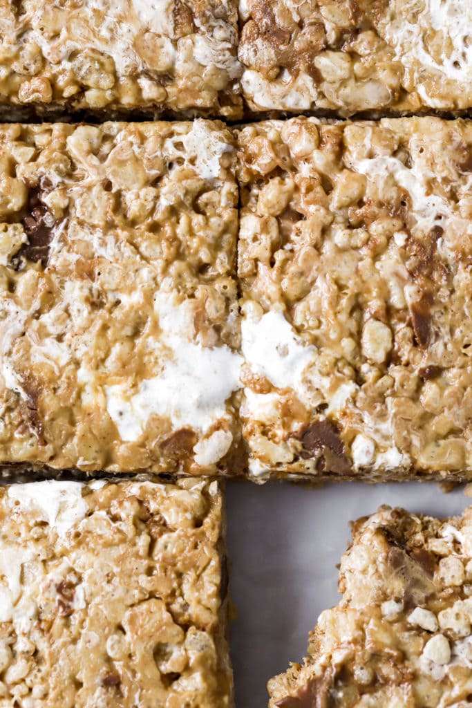 fluffernutter rice krispie treats