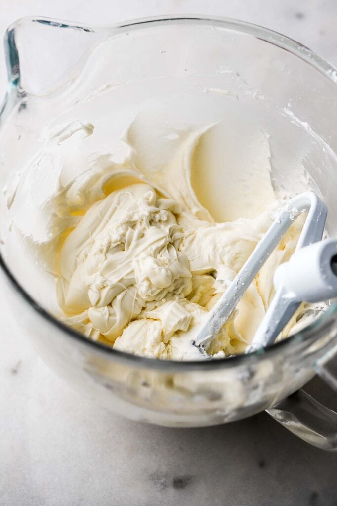 add melted and cooled white chocolate