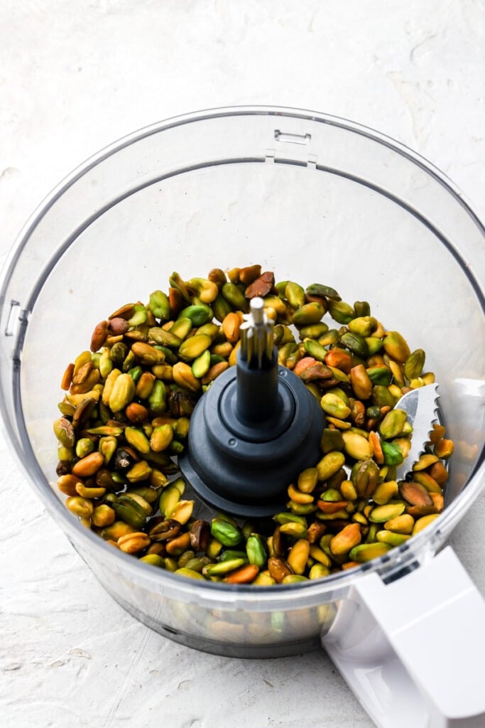 pistachios prepped and peeled
