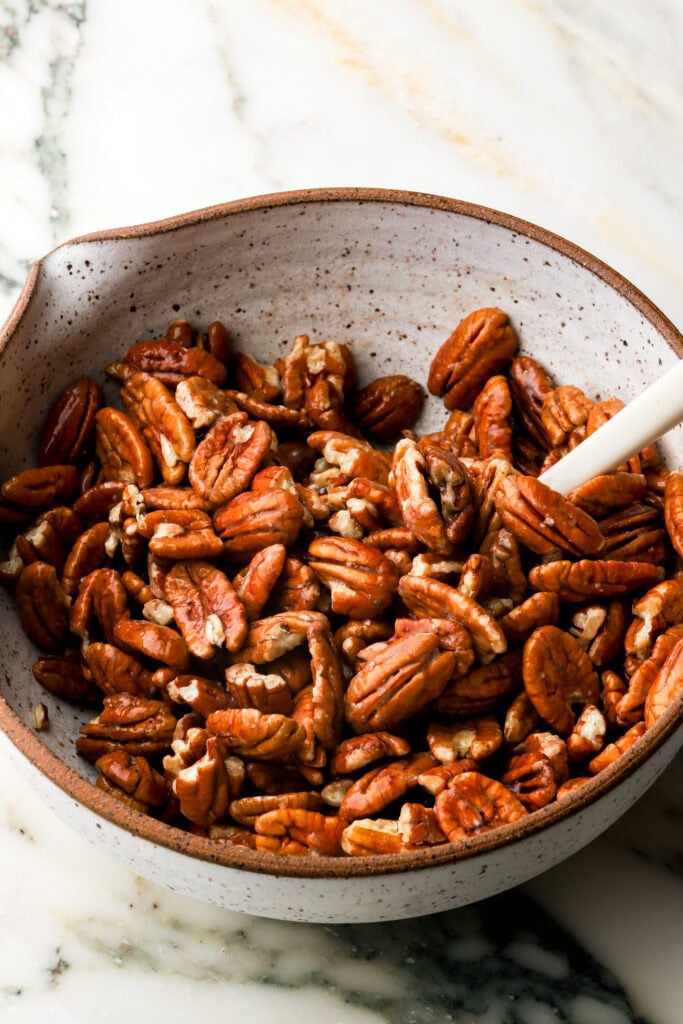 pecans tossed with egg whites