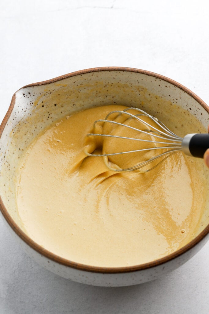 eggs whisked with sugar