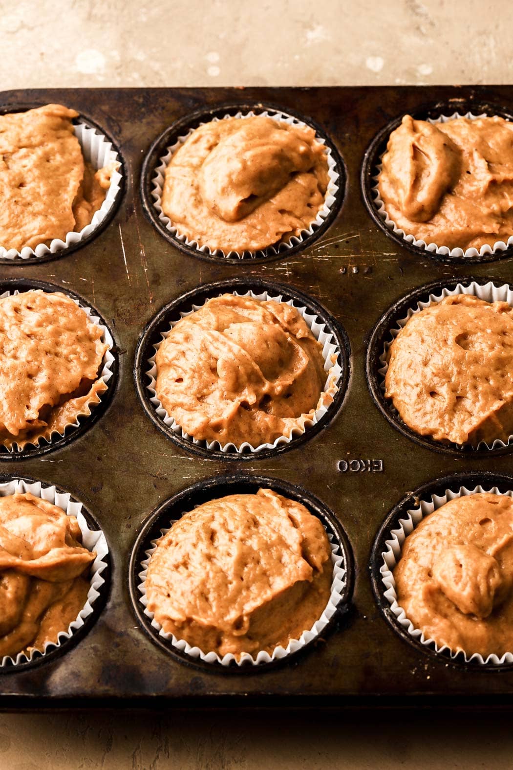 fill 12 muffin tin full