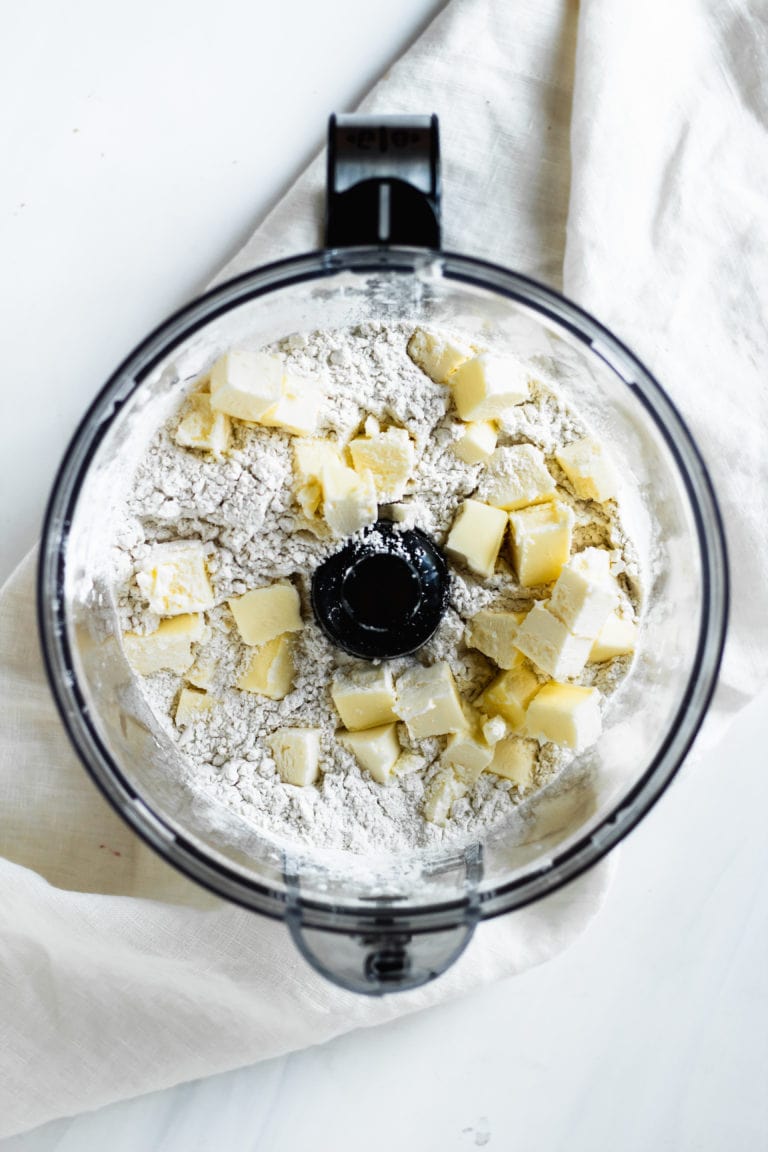 butter chunks & flour for pie crust