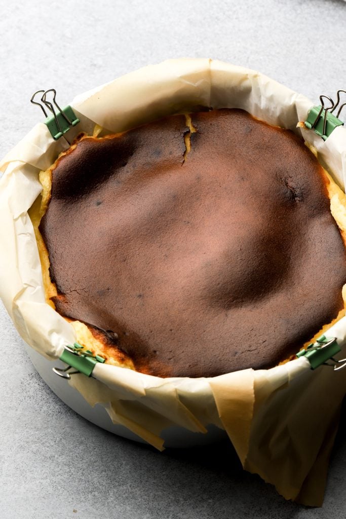 finished burnt basque cheesecake