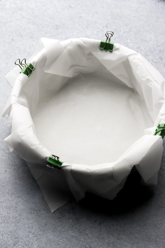 prepared pan with parchment paper