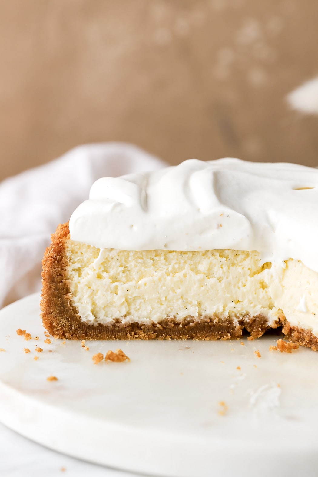 6 inch cheesecake with whipped cream