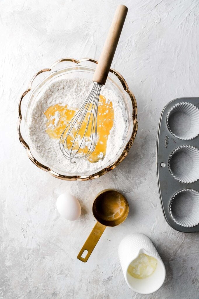 whisk the dry ingredients with the butter