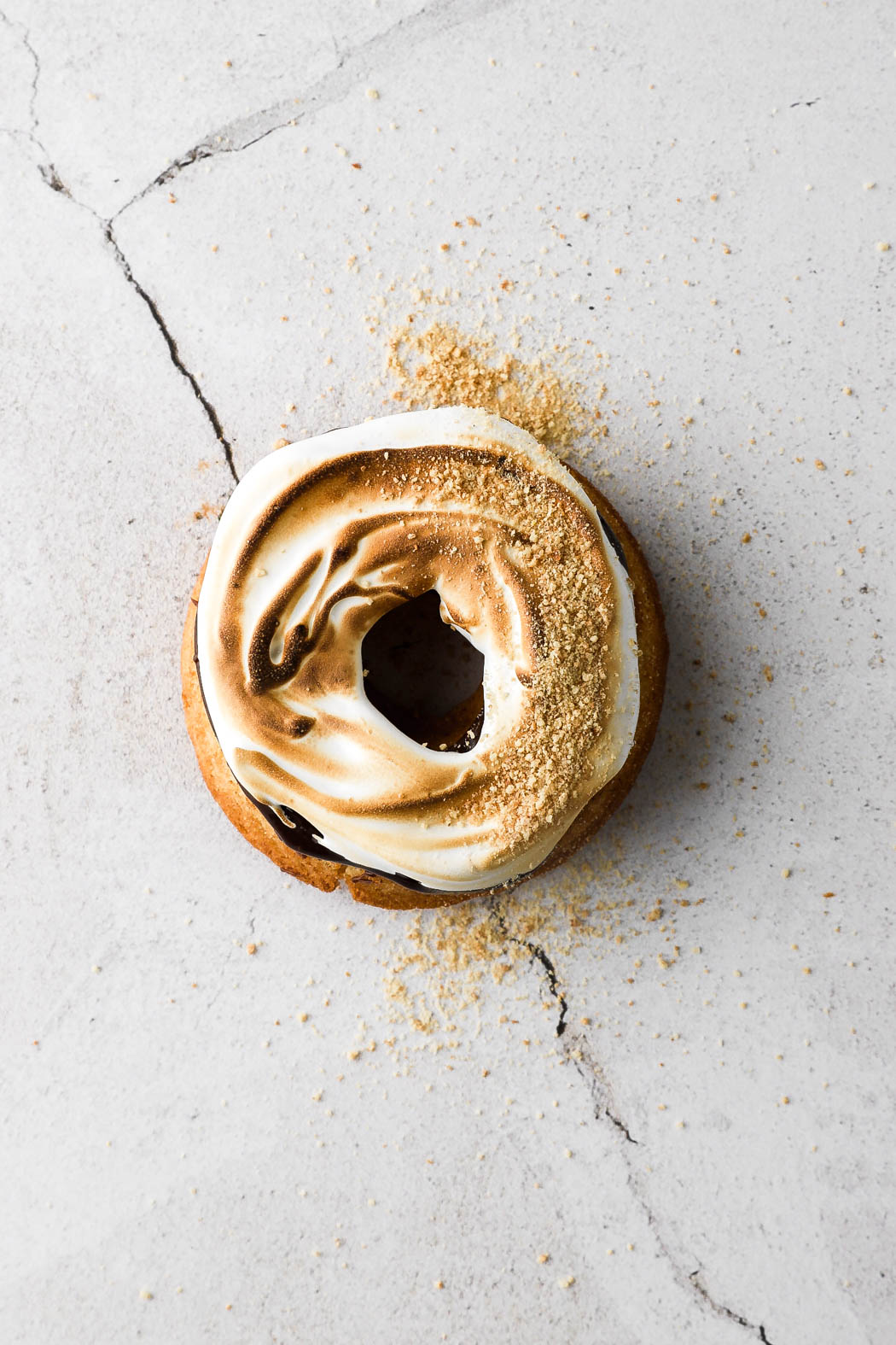 meringue toasted with sprinkle of graham crackers