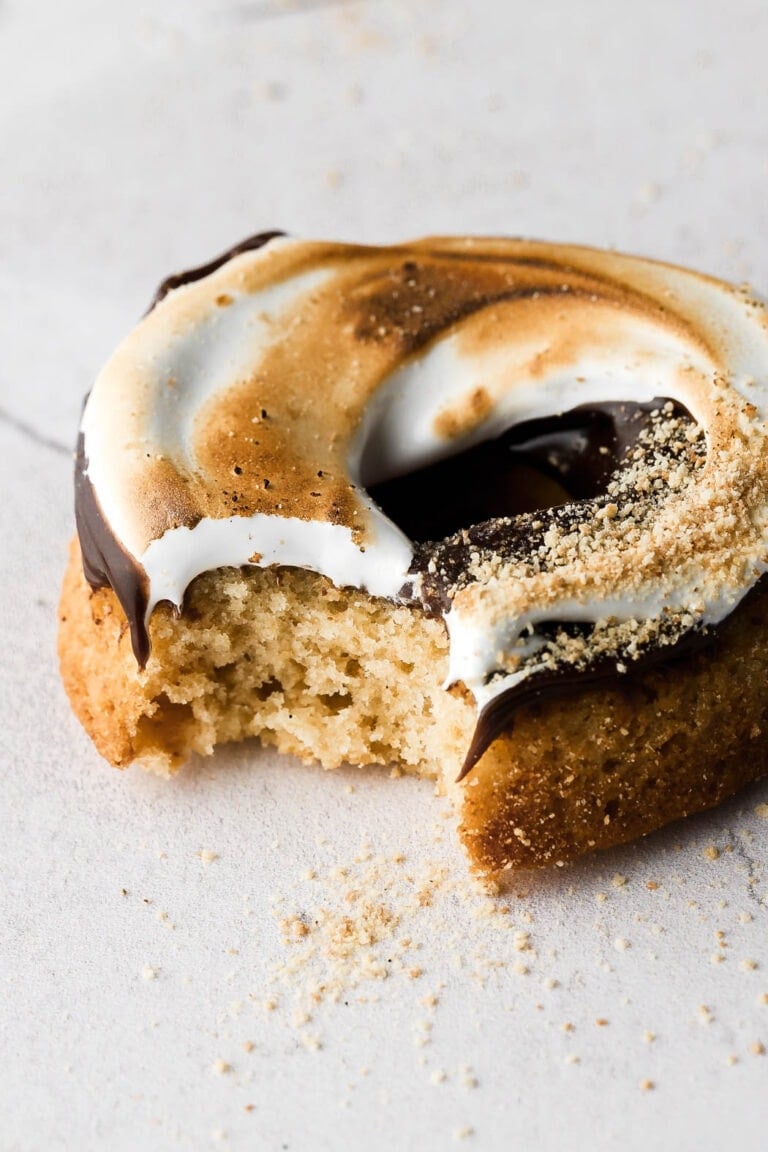 bite out of a s'more donut
